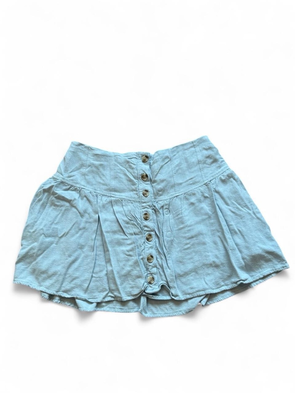 SO Light blue high-waisted skirt with button-up detail